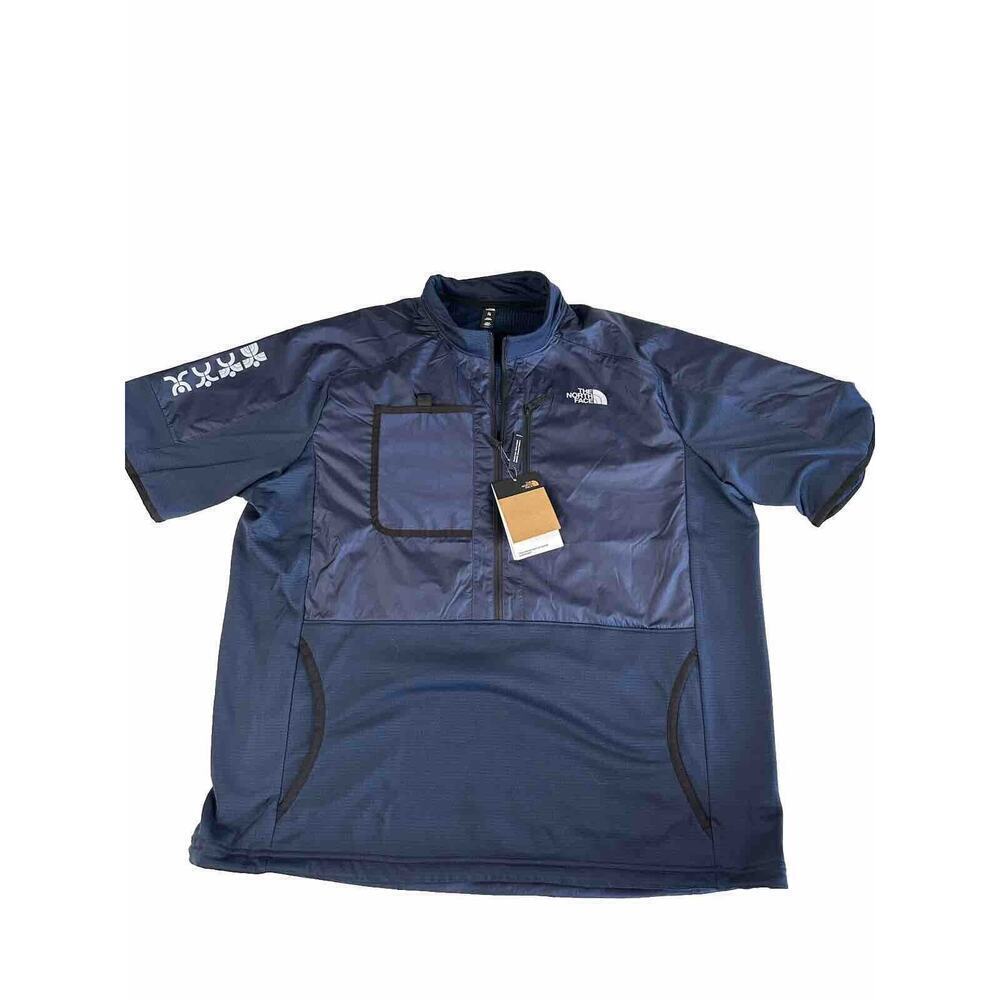 North Face Men’s Trailwear Winter Warm Short Sleeve Overshirt XL Navy Blue